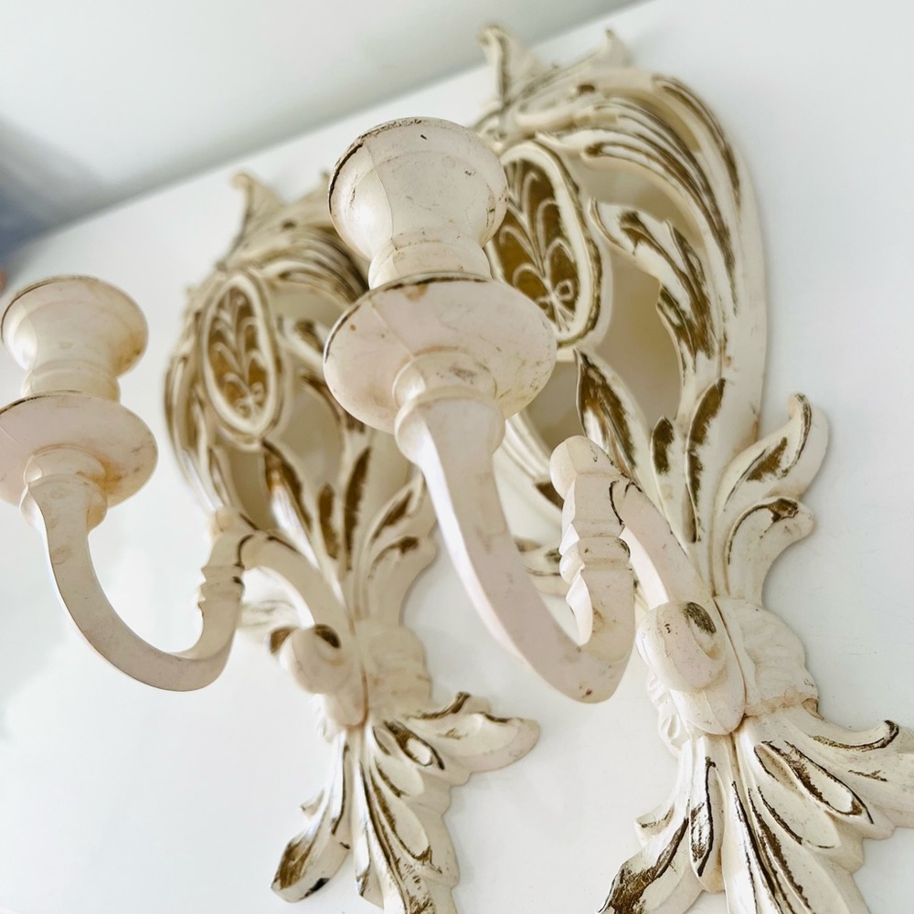 Parisian Cream Wall Sconces - Picture 3 of 9